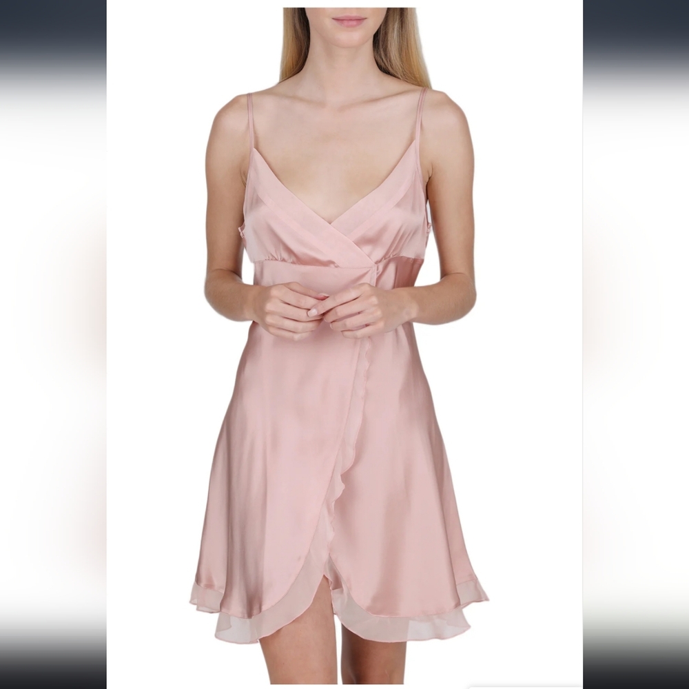🎄best Gift_Oscar Rossa Women's 100% Silk Chemise with Sexy Front Slit
